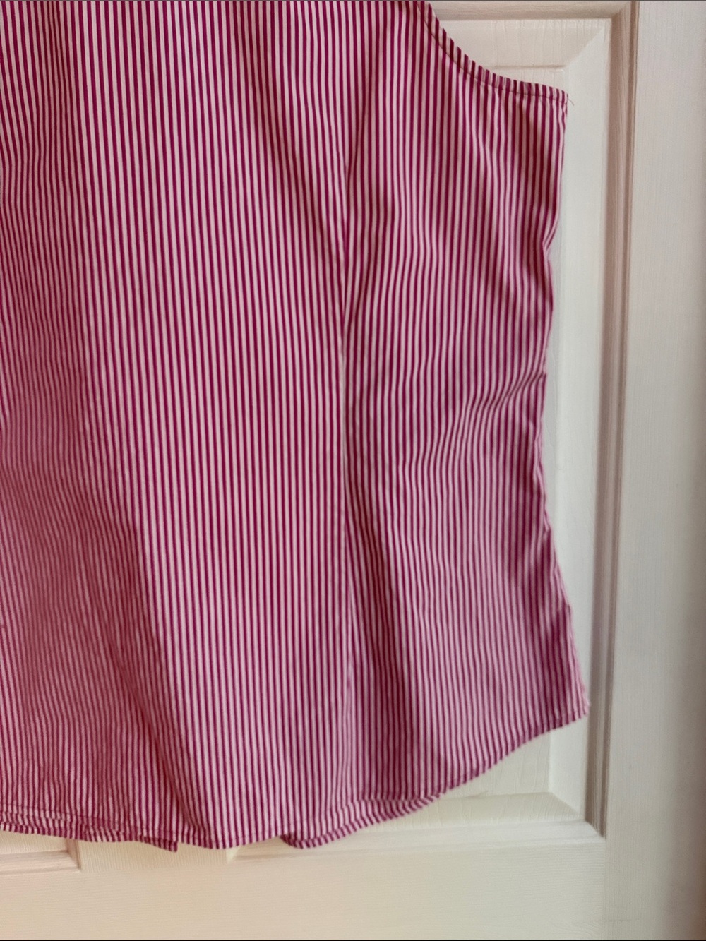 Lauren Ralph Lauren Pink & White Striped Sleeveless Button-Down Shirt - Picture 5 of 5